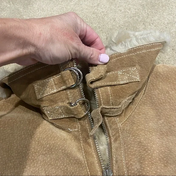 Wilsons Leather Tan Shearling Jacket - Picture 3 of 14